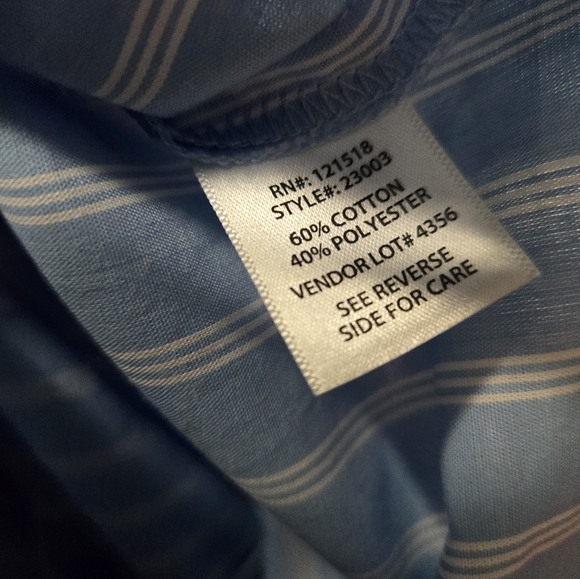 National Blue White Striped Pajama Top & Shorts 2 Piece Set NWT Size: 3X - Picture 5 of 5